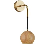 Luminaires muraux en bois de Style chinois, LED, 3 températures de couleur, intensité variable, for chambre à coucher, chevet, escalier, hôtel, appliques murales(Log color)