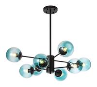Luminaires Pendants, ADN Chandelier Magic Bean Pendante Light Mid Century Globes Spoutnik Pendant Lampy Compatible avec Le Salon l'îlot de Cuisine Salle à Manger, Base, 8 lumières