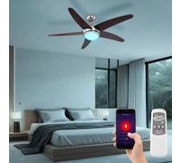 Luminaires Plafond Ventilateur de Plafonnier RGB LED Télécommande Smart Dimmable