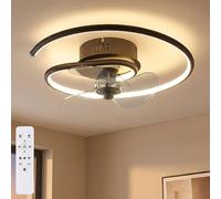 Luminaires Plafond Ventilateur de Salon LED Télécommande Dimmable D 45 CM