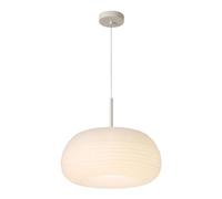 Luminaires suspendus LED en forme de citrouille blanche - Lustre moderne avec abat-jour en PE compatible avec la chambre à coucher, le salon, la salle à manger. Luminaire de plafond semi-encastré 60W