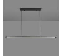 Luminaires Suspendus Linéaires à LED, Suspension Moderne à Intensité Variable avec Télécommande, Lumières D’îlot pour Cuisine, Salle à Manger, Salon, Bureau, Bar, Black, 90cm