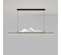 Luminaires Suspendus Linéaires En Acrylique, Suspensions Led À Intensité Variable En Alumipour Salle À Manger Ou Îlot de Cuisine (Or, 120 Cm/47,2 Po)/Sombre/120 Cm / 47,2 Pouces