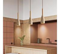 Luminaires suspendus linéaires en marbre pour salle de bain, éclairage du milieu du siècle, lampe suspendue à long tube en bois, lustre industriel pour chambre à coucher, salle à manger, cuisine,