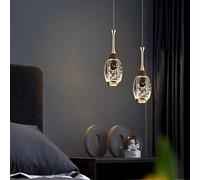 Luminaires suspendus pour salle de bain, luminaires suspendus au plafond, lampe à tube long linéaire à LED, lampes en cristal à bulles modernes, lustre vintage du milieu du siècle pour salle à