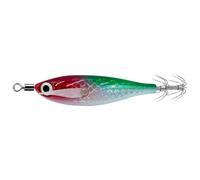Luminal Squid Hook Squid Fishing Lure Double Crochet seigle de seiche attirant Le leurre avec des Yeux 3D Brillance dans l'appât de calmar Sombre pour l'eau Douce (Vert Rouge)