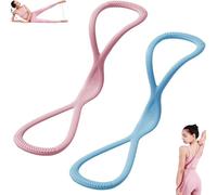 Luminaldo/VictoriousAct/Novealcrbe Resistance Bands, Figure 8 Bands d'exercices pour Femmes Hommes, Bandes de Pilates Résistance, Yoga Fullbody tirant la Corde, pour Travailler (2Pcs)