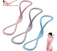 Luminaldo/VictoriousAct/Novealcrbe Resistance Bands, Figure 8 Bands d'exercices pour Femmes Hommes, Bandes de Pilates Résistance, Yoga Fullbody tirant la Corde, pour Travailler (3Pcs)