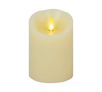 Luminara Bougie LED réaliste à bords festonnés avec finition lisse en cire véritable, fonctionne avec piles (2 D) 1000 heures d'autonomie, non parfumée - Ivoire (25,4 cm de large x 35,6 cm de haut,