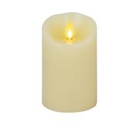 Luminara Bougie LED réaliste à bords festonnés avec finition lisse - Parfum vanille miel - Ivoire - 20,3 cm de large x 30,5 cm de haut