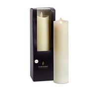 Luminara Bougie pilier en cire à LED effet flamme ivoire 20 cm x 5 cm avec télécommande gratuite