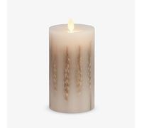 Luminara Wheated Inclusion Bougie pilier artificielle réaliste à flamme mobile - Bougies LED à piles - Dessus encastré - Cire véritable - Prêt à distance (vendu séparément) 8,3 x 16,5 cm