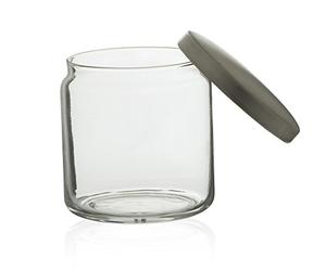 Luminarc 1121611 Box Mania Pot avec Couvercle Métal/Verre Transparent 11 x 11 x 12 cm