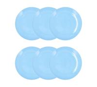 Luminarc Apy Paradise Lot de 6 assiettes plates Opale 25 cm Opale Passe au micro-ondes Passe au réfrigérateur empilable Bleu