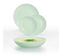 Luminarc Apy Paradise Vaisselle Opale 18 pièces 6 personnes Opale Passe au micro-ondes Passe au réfrigérateur empilable Vert