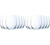 Luminarc - Collection Menades - 6 verres à eau 36 cl - Fabriqués en France - Emballage renforcé (Lot de 2)