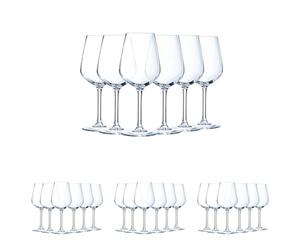 Luminarc - Collection Vinetis - 6 verres à pied 30 esign moderne et élégant - Fabriqués en France - Emballage renforcé (Lot de 4)