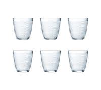 Luminarc Concept Pampille Set de 6 verres bas en verre 25 cl Sodo adaptés au réfrigérateur, non compatible micro-ondes recyclable