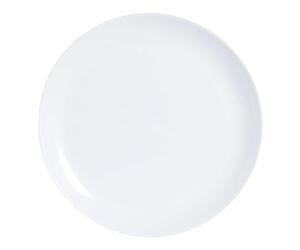 Luminarc Diwali Boîte de 6 assiettes plates Opale 25 cm Blanc | Blanc, verre opale, format rond, finition brillante, 25 cm, 6 pièces, passe au micro-ondes, passe au réfrigérateur