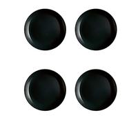 Luminarc Diwali Lot de 4 assiettes à dessert en verre Noir 19 cm