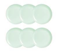 Luminarc Diwali Paradise Lot de 6 assiettes à dessert Opale 25 cm Sodo Compatible Réfrigérateur Passe au micro-ondes Recyclable
