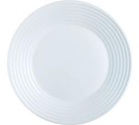 Luminarc L1839 Harena Assiette plate Ø 25cm, verre opalin, blanc