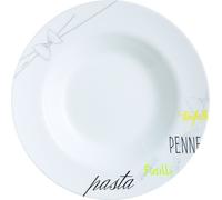 Luminarc L2902 Friend's Time Bistrot Assiette à pâtes Ø 28,5cm, verre opalin, blanc (1 pièce)