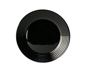 Luminarc L7614- Assiette plate 27cm Harena Noir Lot de 6