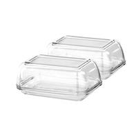 Luminarc Lot de 2 beurriers en verre - Capacité 250 g - Pour les tailles standard de beurre - Verre solide et de haute qualité
