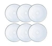 Luminarc Lot de 6 assiettes à dessert Pampille Clear en verre 19 cm