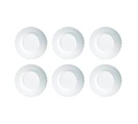 Luminarc Lot de 6 assiettes creuses Trianon en verre opale 22,5 cm