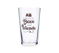 Luminarc Lot de 6 verres à bière, 50 cl, avec phrase décorative, passent au lave-vaisselle