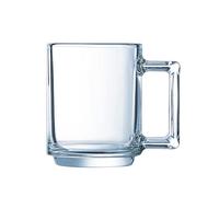 Luminarc - Mug 40 cl A la Bonne Heure - Verre Trempé - Design Tendance - Poignée Ergonomique - Compatible Micro-Ondes et Lave-Vaisselle - Fabrication Française