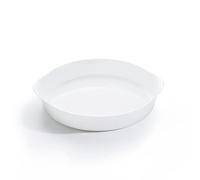 Luminarc - Plat à tarte Blanc Smart Cuisine Carine 250°C - Verre Innovant - Léger et Extra-Résistant - Nettoyage Facile - Fabrication en France - Dimensions 28 cm