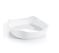Luminarc - Plat carré Blanc Smart Cuisine Carine 250°C - Plat à Four en Verre Innovant - Léger et Extra-Résistant - Nettoyage Facile - Fabrication en France - Dimensions 26x26 cm