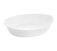 Luminarc - Plat ovale Blanc Smart Cuisine Carine 250°C - Plat à Four en Verre Innovant - Léger et Extra-Résistant - Nettoyage Facile - Fabrication en France - Dimensions 32x20 cm
