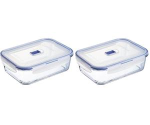 Luminarc Pure Box Active Récipient rectangulaire hermétique - 197 icolore (Lot de 2)
