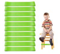 LuminaryLair 12 Pièces Bande de Chaise Extensible pour Enfant, Élastique Chaise TDAH, Sangles de Siège Flexibles, pour Enfants avec TDAH, Pieds Agités et Autisme, Améliorer sa Concentration (Vert)