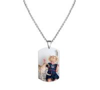 Luminaryxy Collier pendentif photo cœur personnalisé, cadeau commémoratif fait main avec photo et texte personnalisés pour elle ou lui