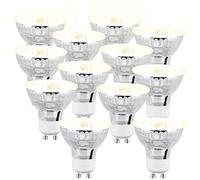 12 spots LED GU10 - 300 lm - Blanc chaud Luminea