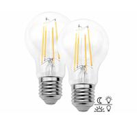 2 ampoules E27 filament LED 806 lm avec détecteur de luminosité [Luminea]