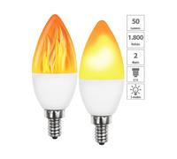 Luminea 2 ampoules LED E14 effet flamme avec 3 modes d'éclairage