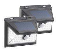 Luminea 2 appliques solaires à LED WL-735.solar avec détecteur PIR 350 lm / 7,2 W