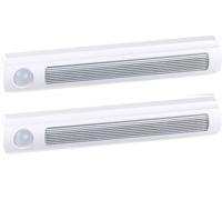 Luminea 2 lampes de placard sans fil à LED avec détecteur - 25 lm - Blanc