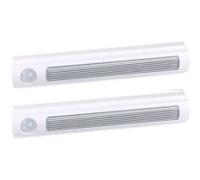 Luminea 2 lampes de placard sans fil à LED avec détecteur - 25 lm - Blanc