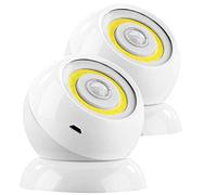 Luminea 2 lampes sans fil 200 lm à LED COB et détecteur de mouvement WL-420 - Blanc