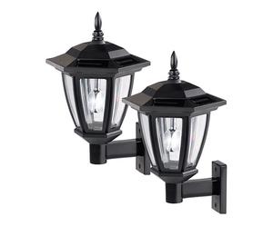 Luminea 2 lanternes solaires à LED 25 Lm design rétro