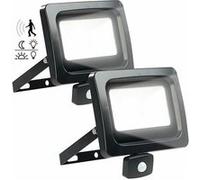 : 2 mini projecteurs étanches à LED 50 W / 4000 lm - Blanc jour