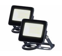 Luminea 2 mini projecteurs LED résistants aux intempéries - 10 W - 945 lm - Blanc chaud