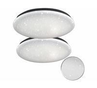 Luminea 2 plafonniers LED Ø 28 cm avec effet ciel étoilé 840 lm / 12 W